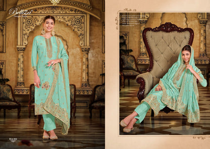 Saanvi Belliza Designer Studio Viscose Muslin Pant Style Suits