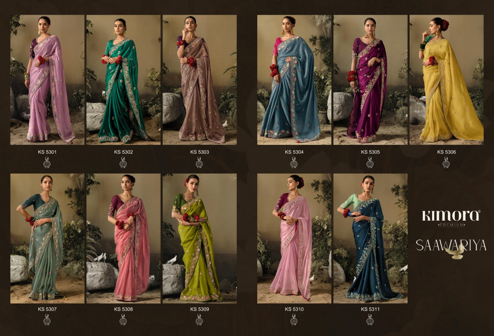 Kimora presents Meera vol-6 16001-16011 series exclusive designer party  wear sarees catalog collection