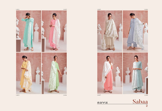 Sabaa-2 Sava Cotton Pant Style Suits