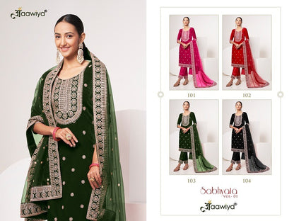 Sabhyata Vol 1 Aawiya Velvet Pant Style Suits