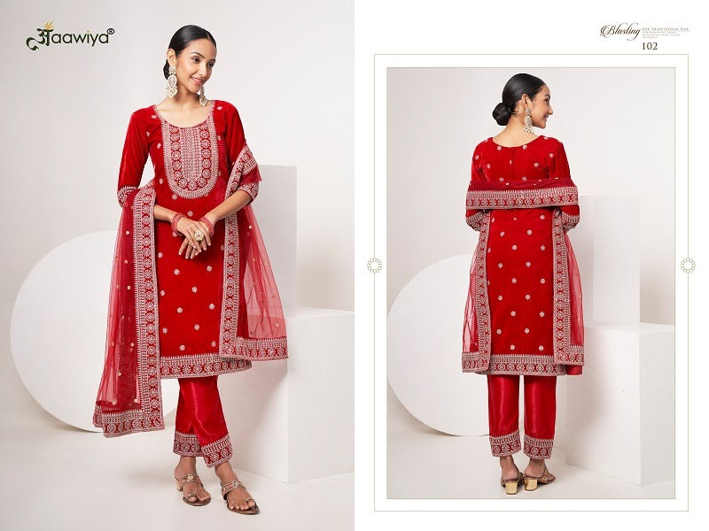 Sabhyata Vol 1 Aawiya Velvet Pant Style Suits