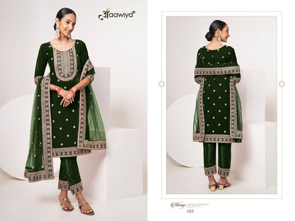 Sabhyata Vol 1 Aawiya Velvet Pant Style Suits