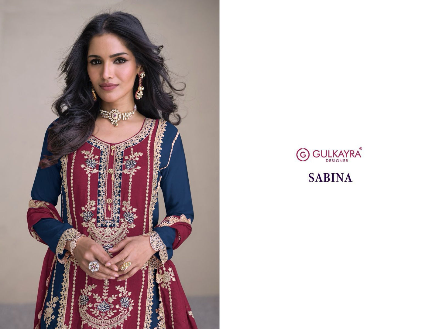 Sabina Gulkayra Designer Chinon Pakistani Readymade Suits