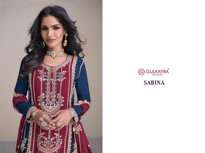 Sabina Gulkayra Designer Chinon Pakistani Readymade Suits