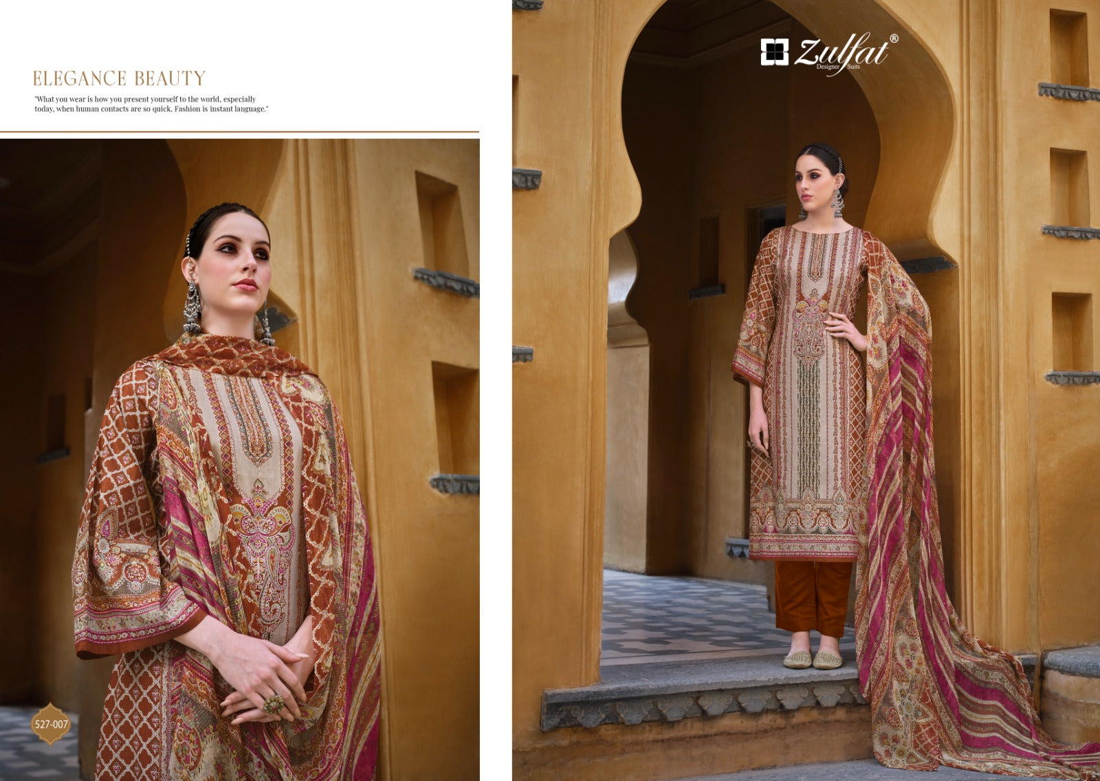 Sabira Zulfat Designer Cotton Karachi Salwar Suits