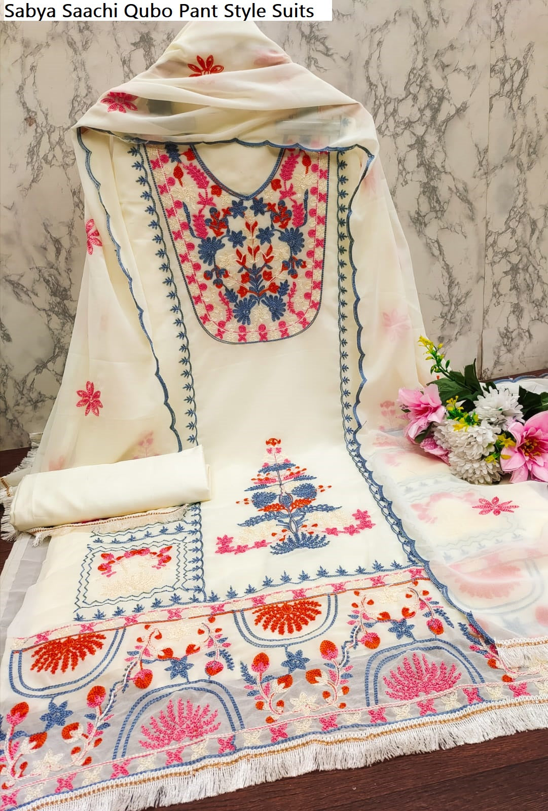 Sabya Saachi Qubo Georgette Pant Style Suits