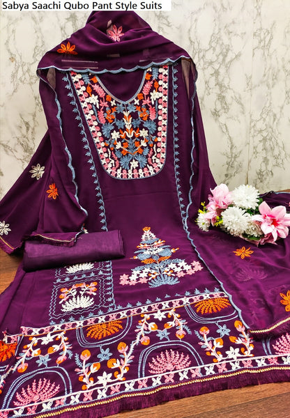 Sabya Saachi Qubo Georgette Pant Style Suits