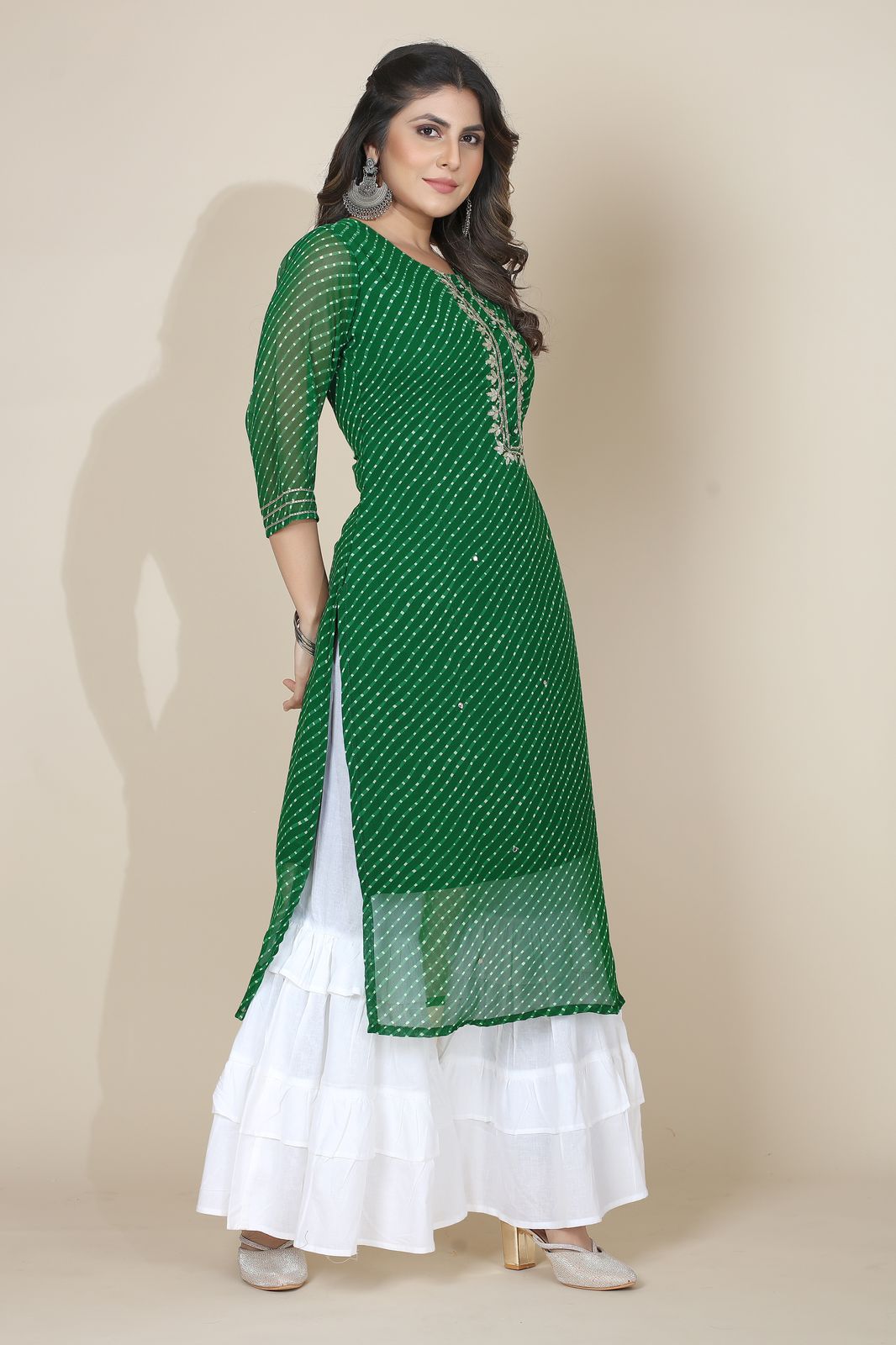 Sachi One Seamore Georgette Straight Cut Kurtis