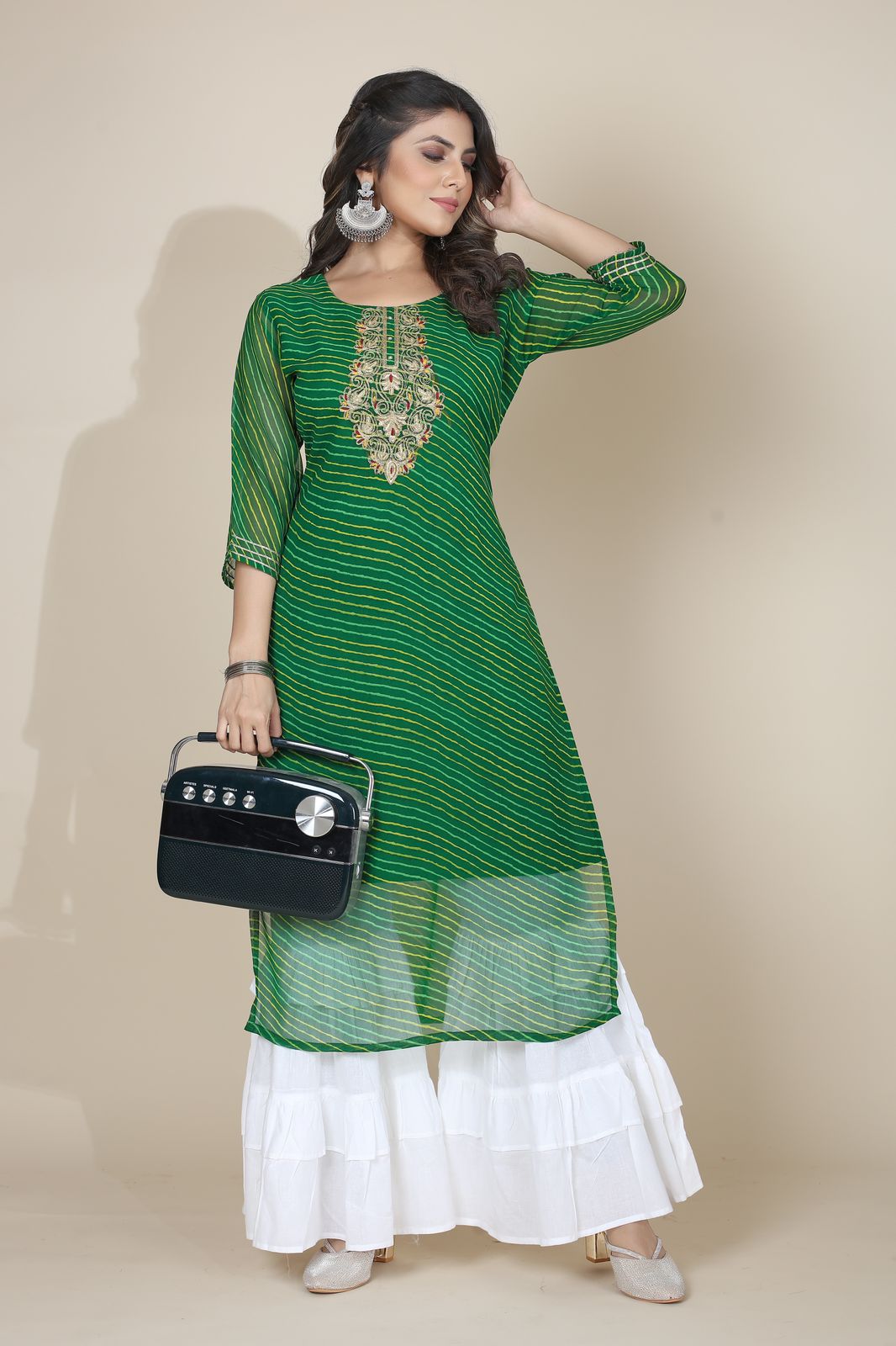 Sachi One Seamore Georgette Straight Cut Kurtis