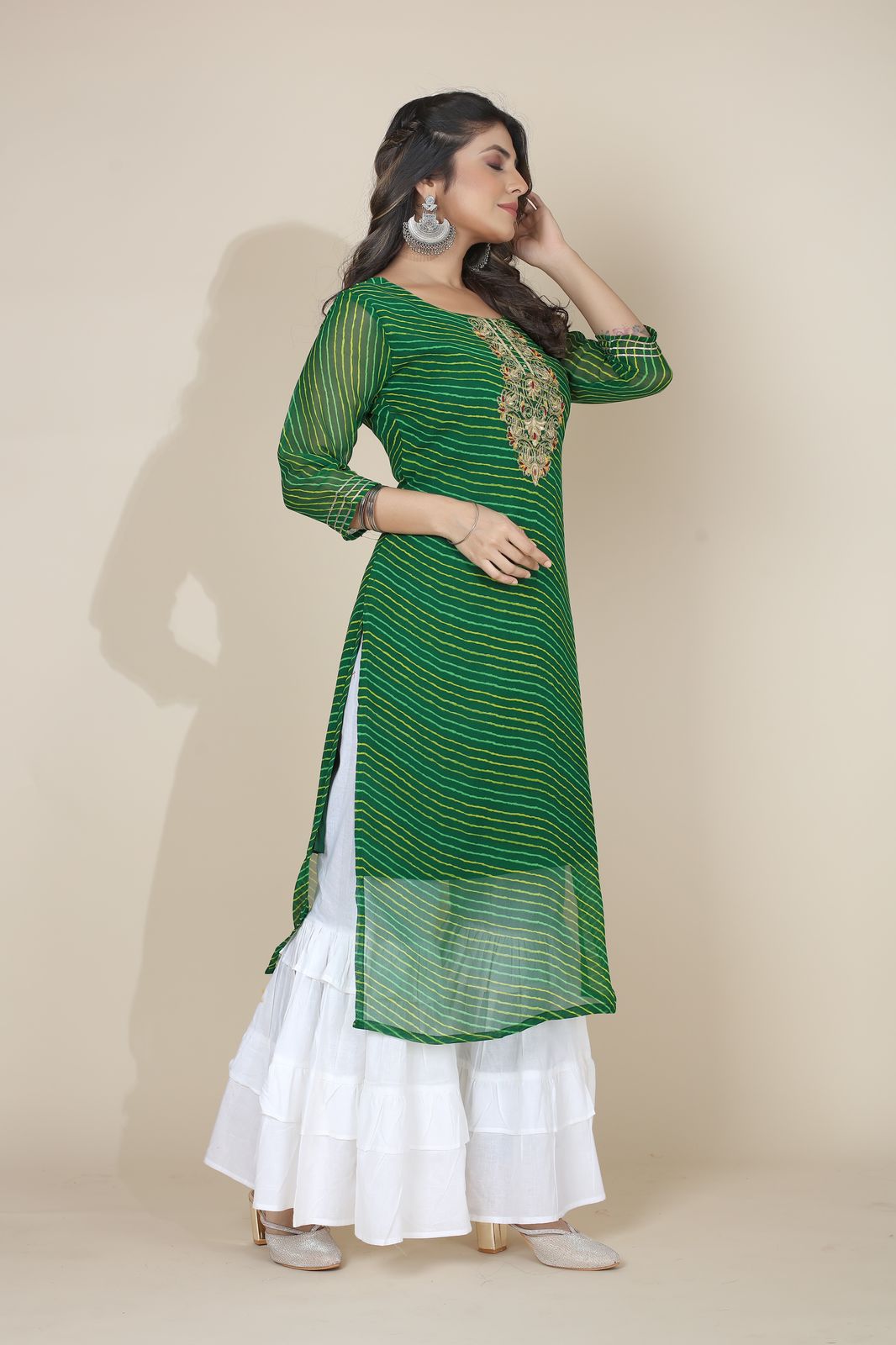 Sachi One Seamore Georgette Straight Cut Kurtis