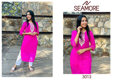 Sachi Vol 3 Seamore Georgette Knee Length Kurtis
