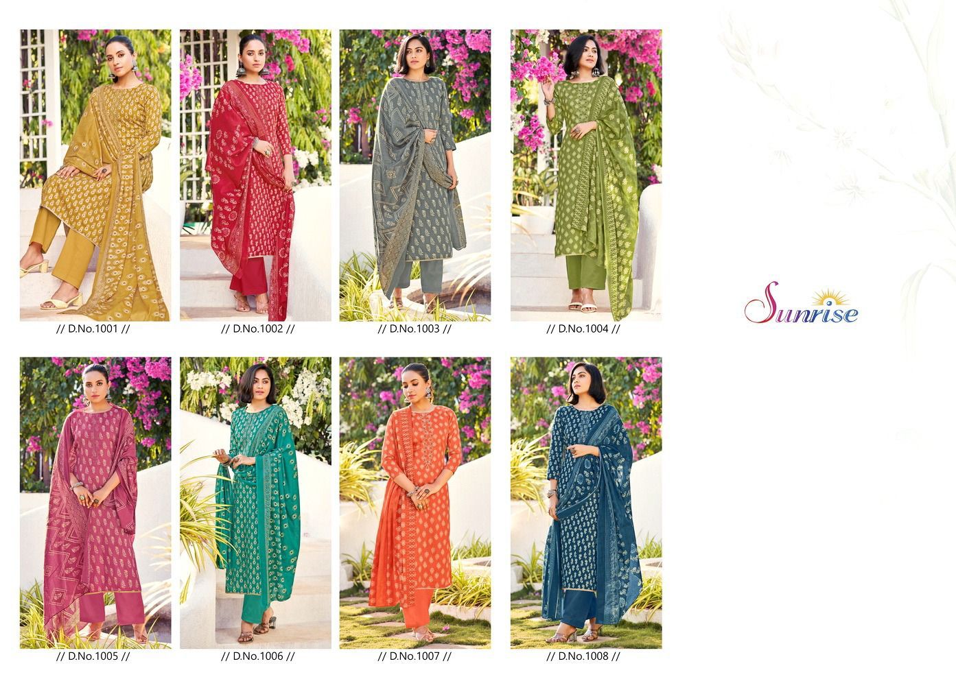 Sadgi Sunrise Jaam Cotton Plazzo Style Suits