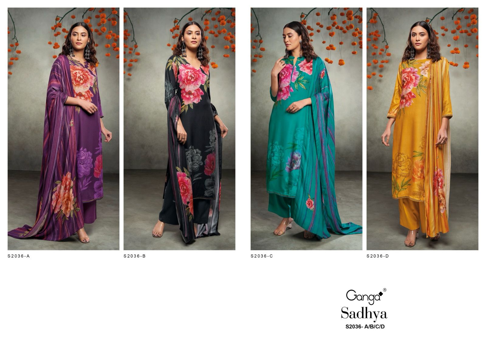 Sadhya 2036 Ganga Pashmina Plazzo Style Suits
