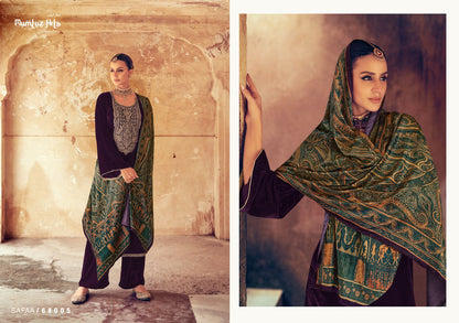Safaa 68002-68005 Mumtaz Arts Velvet Suits