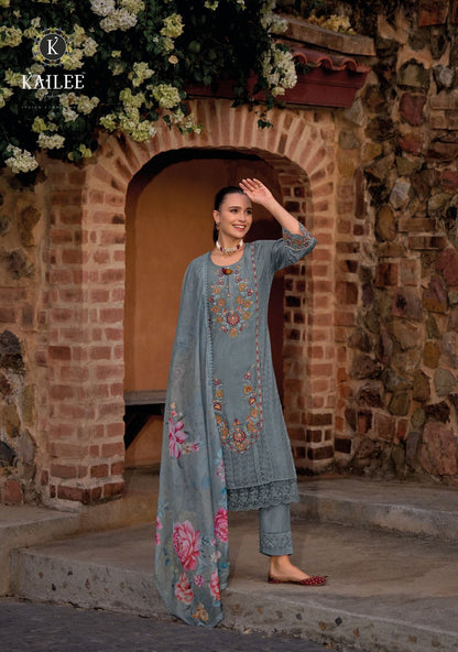 Safaranama Vol 3 Kailee Fashion Viscose Muslin Readymade Pant Style Suits
