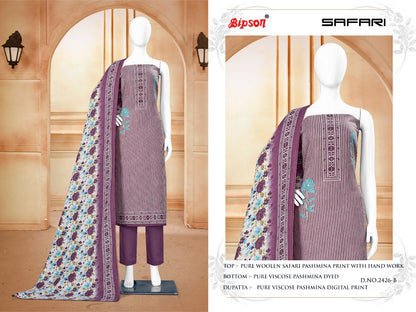 Safari-2426 Bipson Prints Wool Pashmina Suits