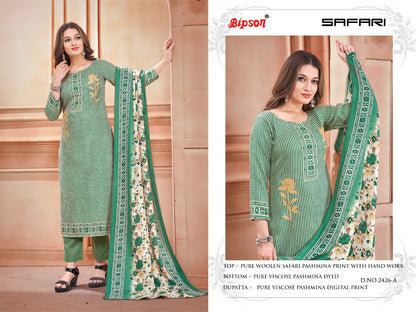 Safari-2426 Bipson Prints Wool Pashmina Suits