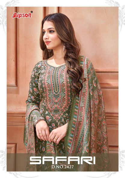 Safari-2427 Bipson Prints Woolen Pashmina Suits