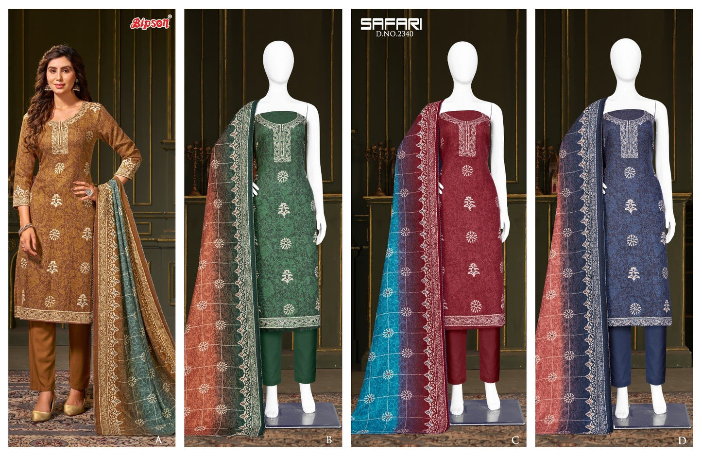 Safari 2340 Bipson Prints Pashmina Suits