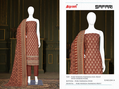 Safari 2342 Bipson Prints Woollen Pashmina Suits