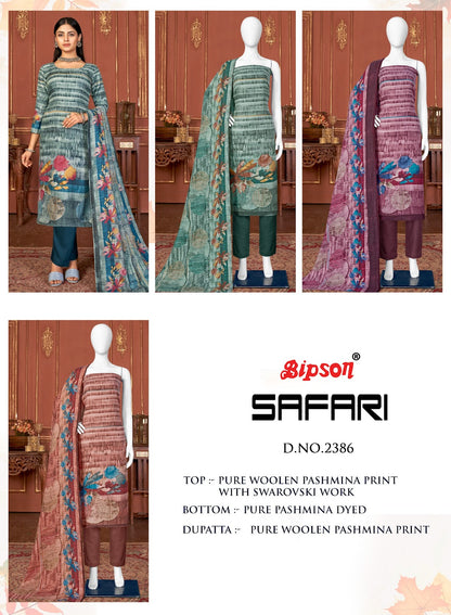 Safari 2386 Bipson Prints Woollen Pashmina Suits