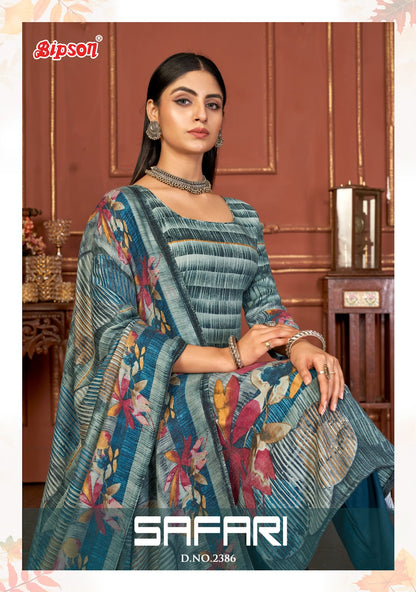 Safari 2386 Bipson Prints Woollen Pashmina Suits