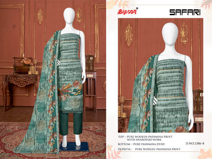 Safari 2386 Bipson Prints Woollen Pashmina Suits
