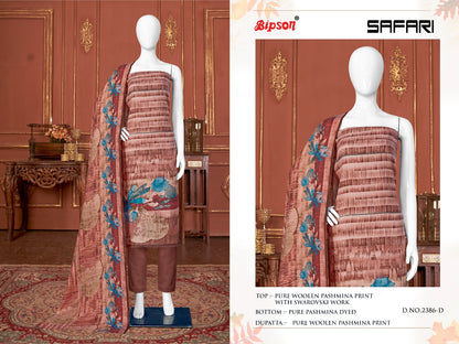 Safari 2386 Bipson Prints Woollen Pashmina Suits