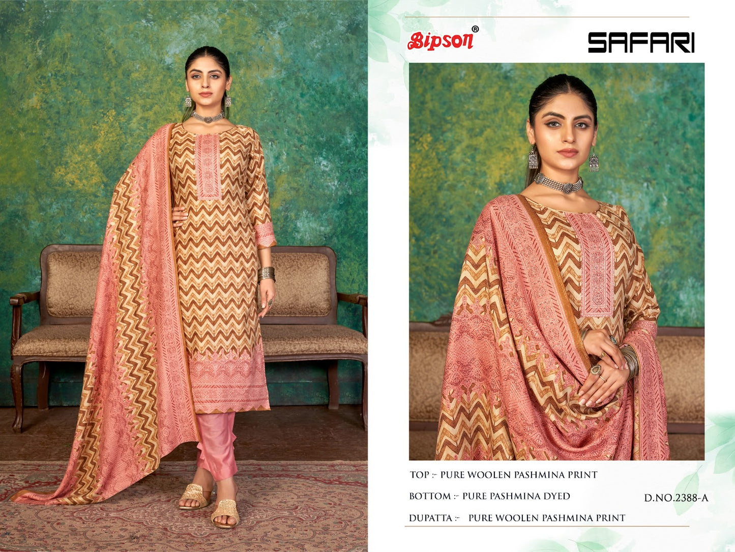 Safari 2388 Bipson Prints Woollen Pashmina Suits