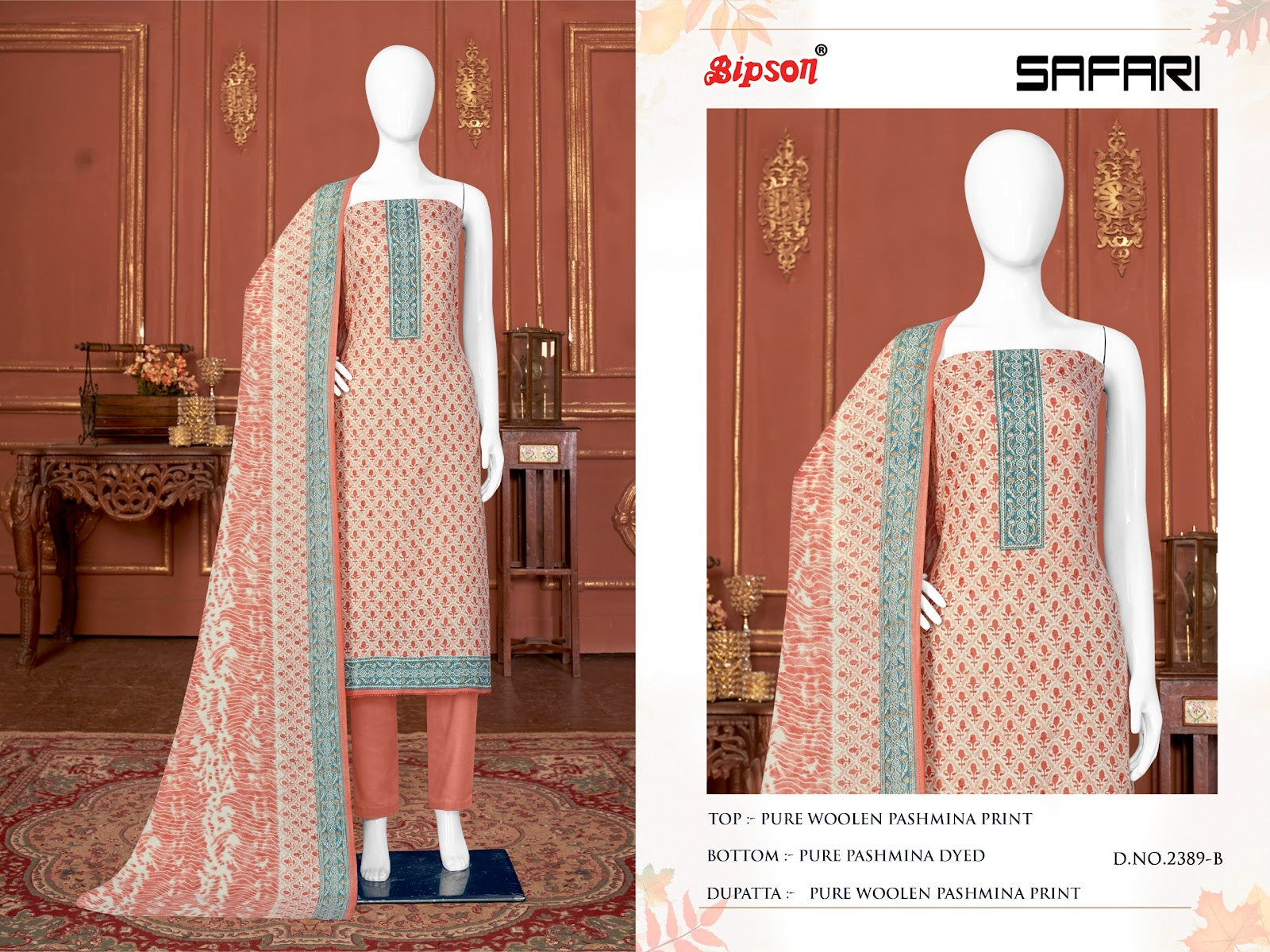 Safari 2389 Bipson Prints Pashmina Suits