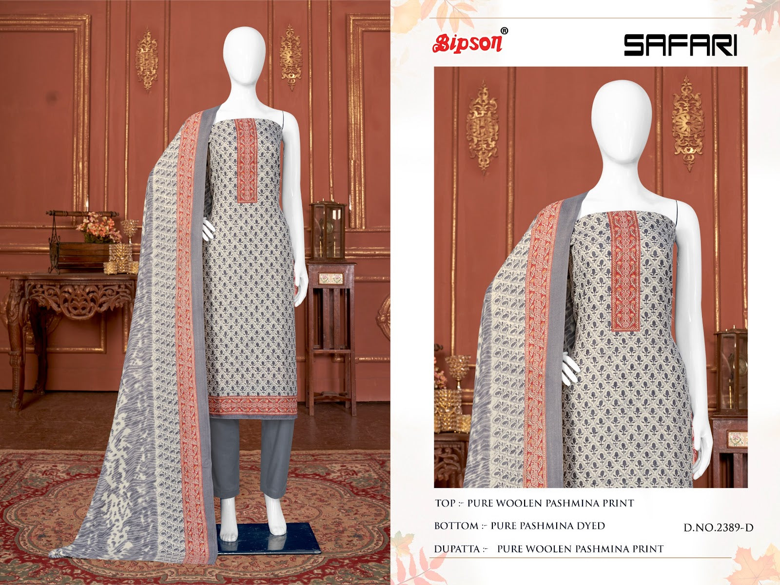 Safari 2389 Bipson Prints Pashmina Suits