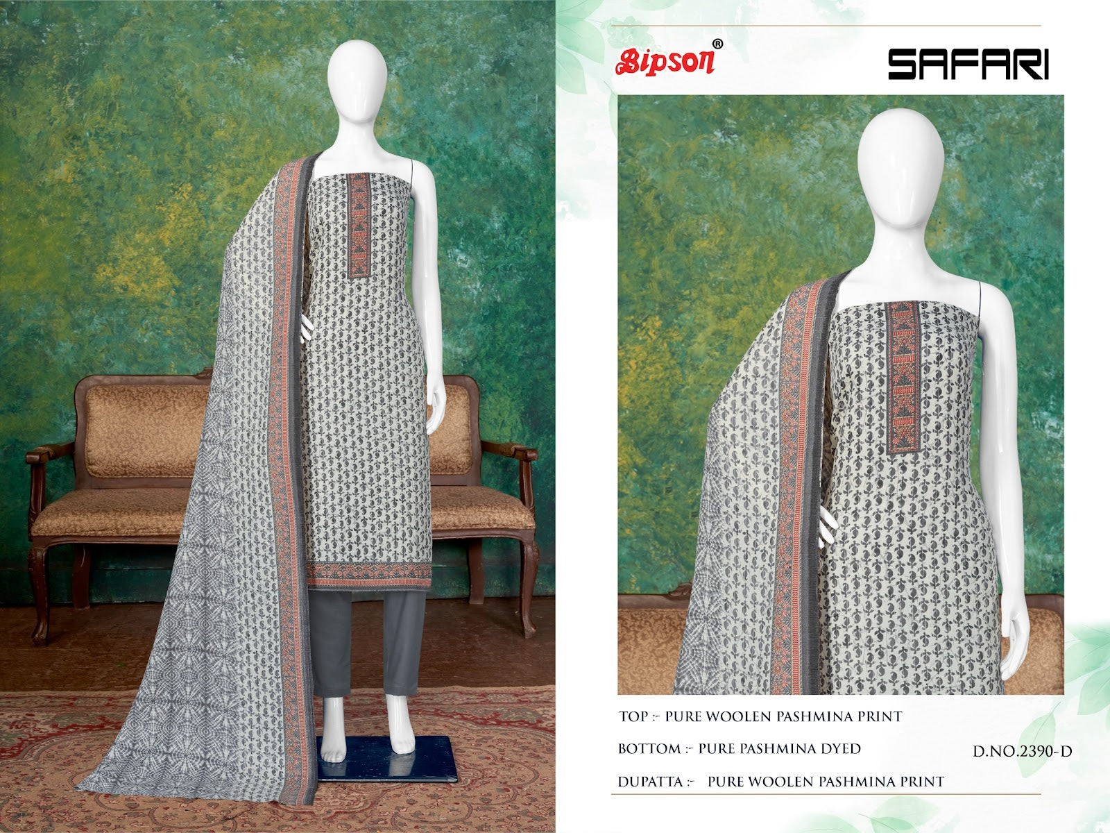 Safari 2390 Bipson Prints Pashmina Suits