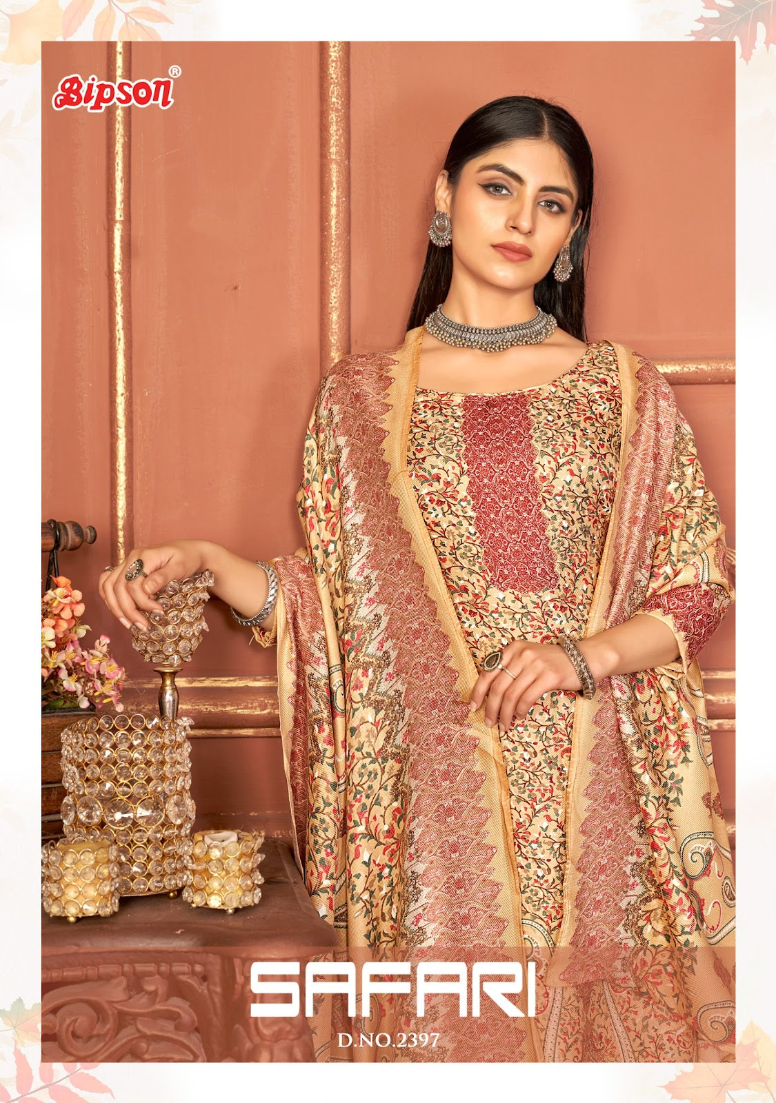 Safari 2397 Bipson Prints Woollen Pashmina Suits