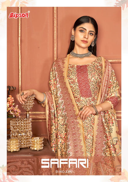 Safari 2397 Bipson Prints Woollen Pashmina Suits