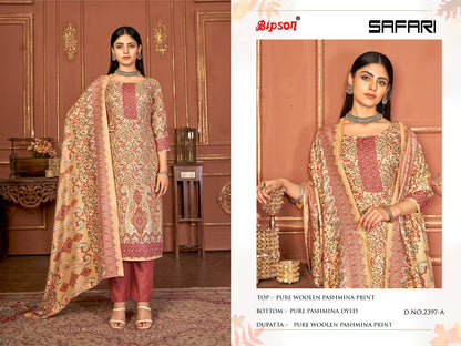 Safari 2397 Bipson Prints Woollen Pashmina Suits