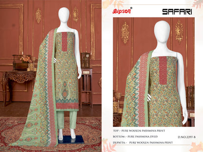 Safari 2397 Bipson Prints Woollen Pashmina Suits