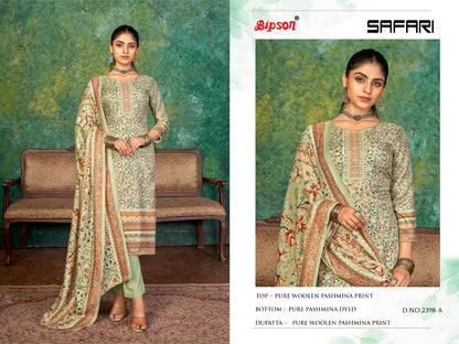Safari 2398 Bipson Prints Woollen Pashmina Suits