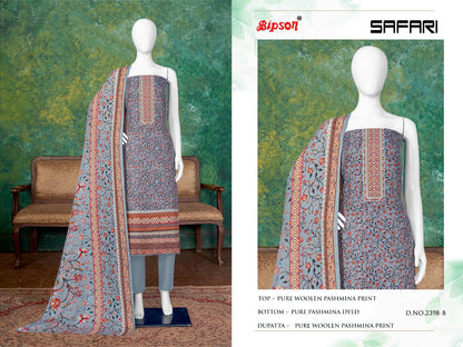 Safari 2398 Bipson Prints Woollen Pashmina Suits
