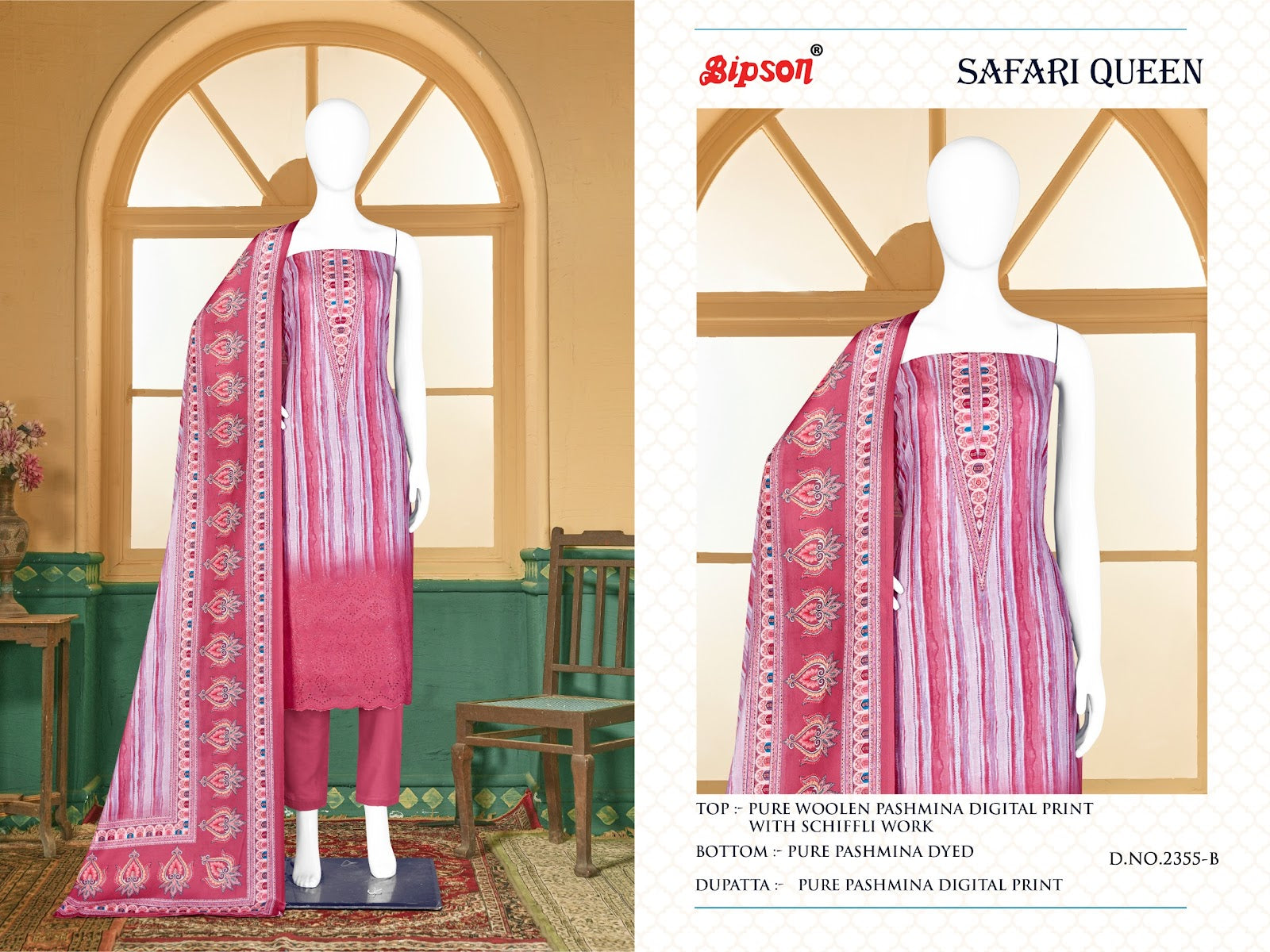 Safari Queen 2355 Bipson Prints Pashmina Suits