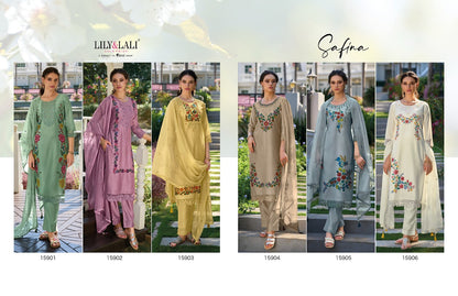 Safina Lily Lali Chanderi Silk Readymade Pant Style Suits