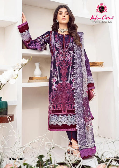 Safina Vol 3 Nafisa Cotton Karachi Salwar Suits