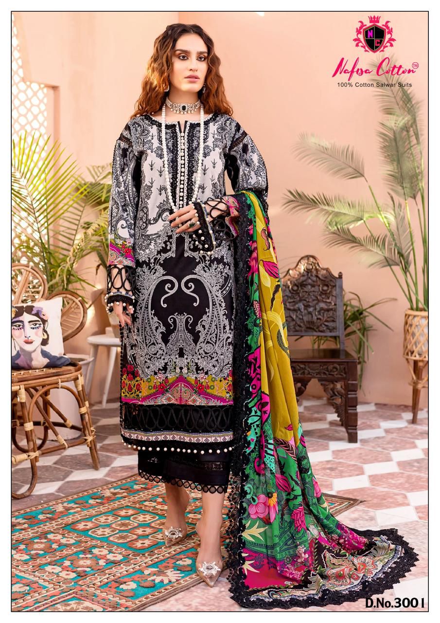 Safina Vol 3 Nafisa Cotton Karachi Salwar Suits