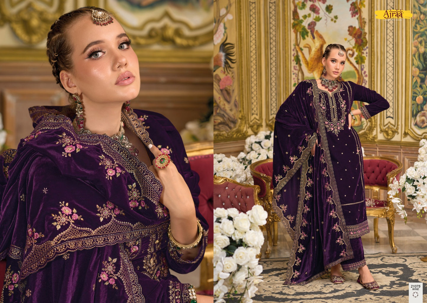 Safinaaz Ajraa Velvet Suits