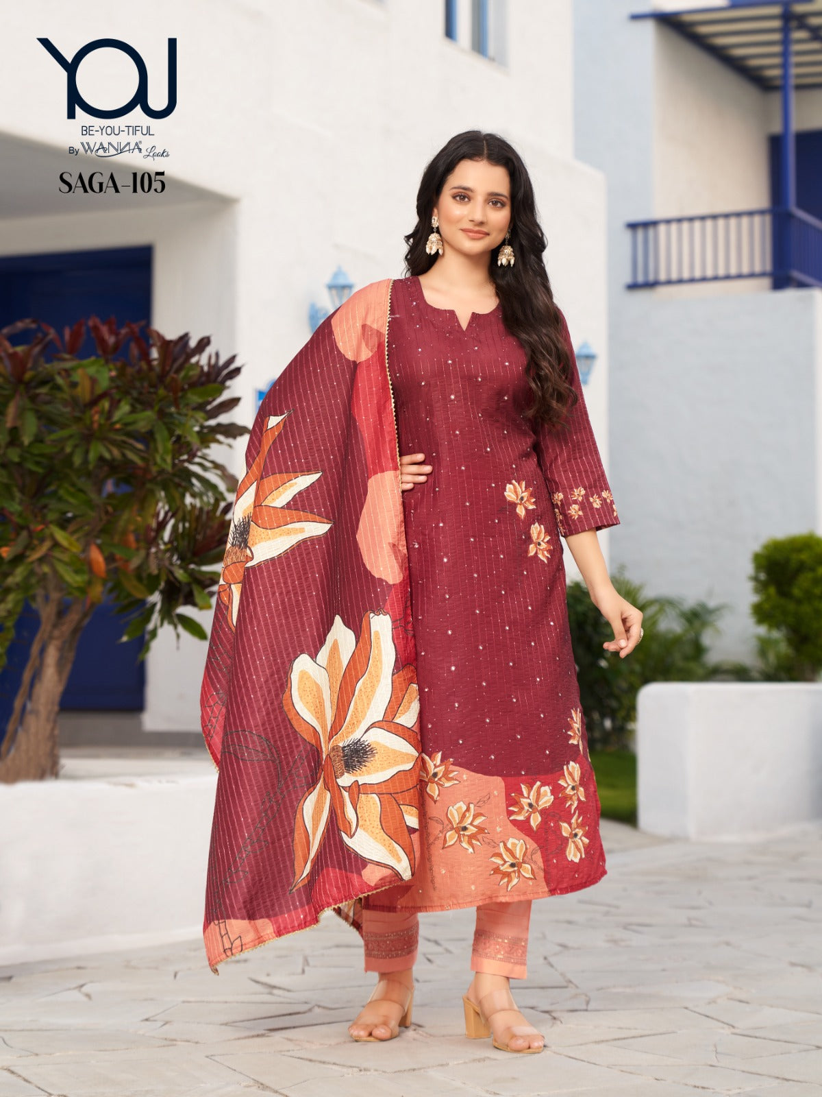 Saga 101-105 You Muslin Readymade Pant Style Suits