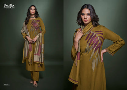Sage Omtex Pashmina Suits