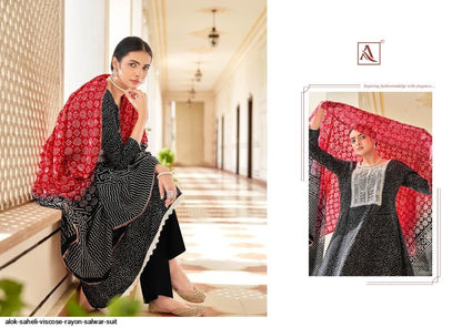 Saheli Alok Viscose Rayon Plazzo Style Suits