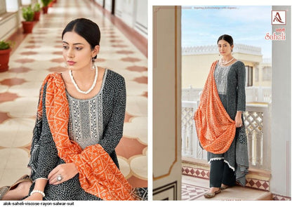 Saheli Alok Viscose Rayon Plazzo Style Suits
