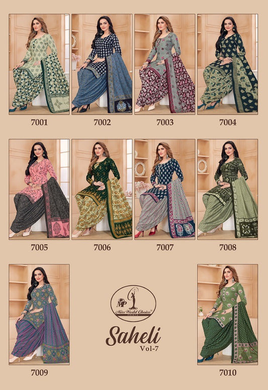 Saheli Vol 7 Miss World Choice Cotton Dress Material