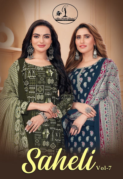 Saheli Vol 7 Miss World Choice Cotton Dress Material
