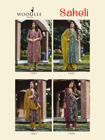Saheli Wooglee Modal Print Readymade Pant Style Suits